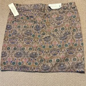 Floral Patterned Mini Skirt